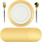 Round Paper Placemats Decorative Disposable Place Mats Table Mats for Dining Wedding Table Decoration Home Banquet New Years Festive Party Birthday Holiday (Gold, 100)
